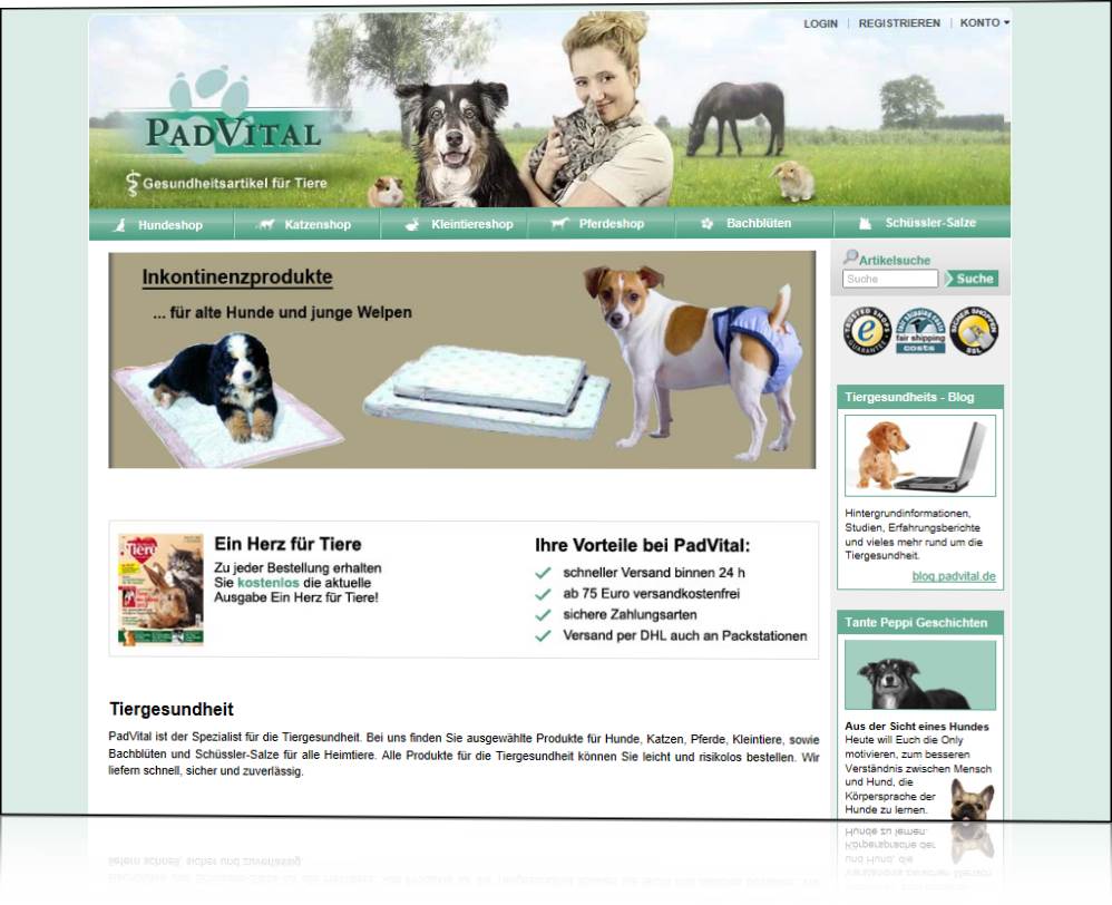 PadVital - der Gesundheitsshop fuer Tiere